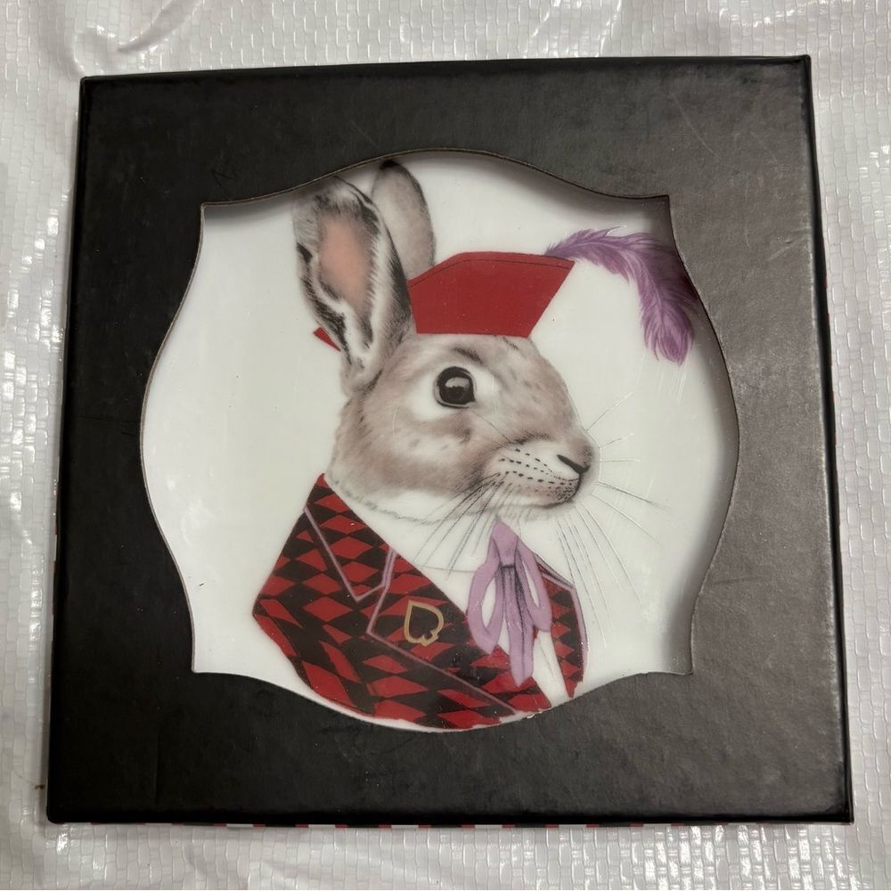 Galison Berkley Beastiary Jack Rabbit Design Square Tray NIB - Picture 2 of 10